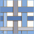 100% Twill Silk Geometric Patterned Scarf - Beige & Copper 35x35 inch (90x90 cm) - Hand-Rolled Edges (Copy)